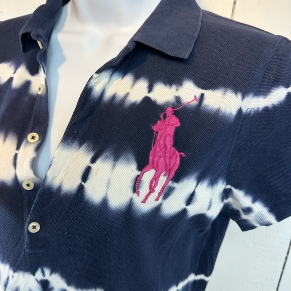 Ralph Lauren Sport Blue Label Logo Dress Color Tie Die Women’s Size M Golf - Picture 10 of 12